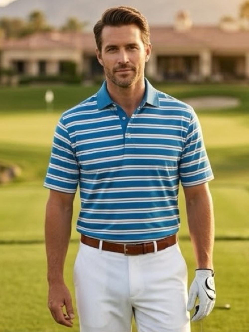 NWT Lyle & Scott Mens Broad Stripe Golf Polo Shirt / XL